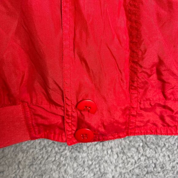 Vintage Hawaii Jacket Mens Medium Red Aloha Full Zip Lightweight Windbreaker - Picture 4 of 13